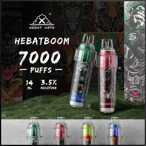 Hebat 喜貝7000口 喜貝一次性抛棄式電子煙/可充電式